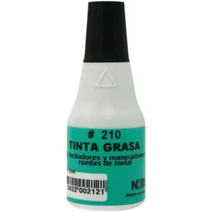 Tinta Para Sellos Metalicos Noris 210 Grasa Negro