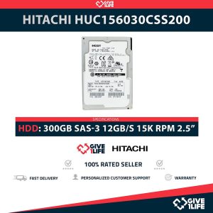 HITACHI HUC156030CSS200 300GB HDD 2.5″ SAS-3 12GB/S 15K RPM CACHE 128MB